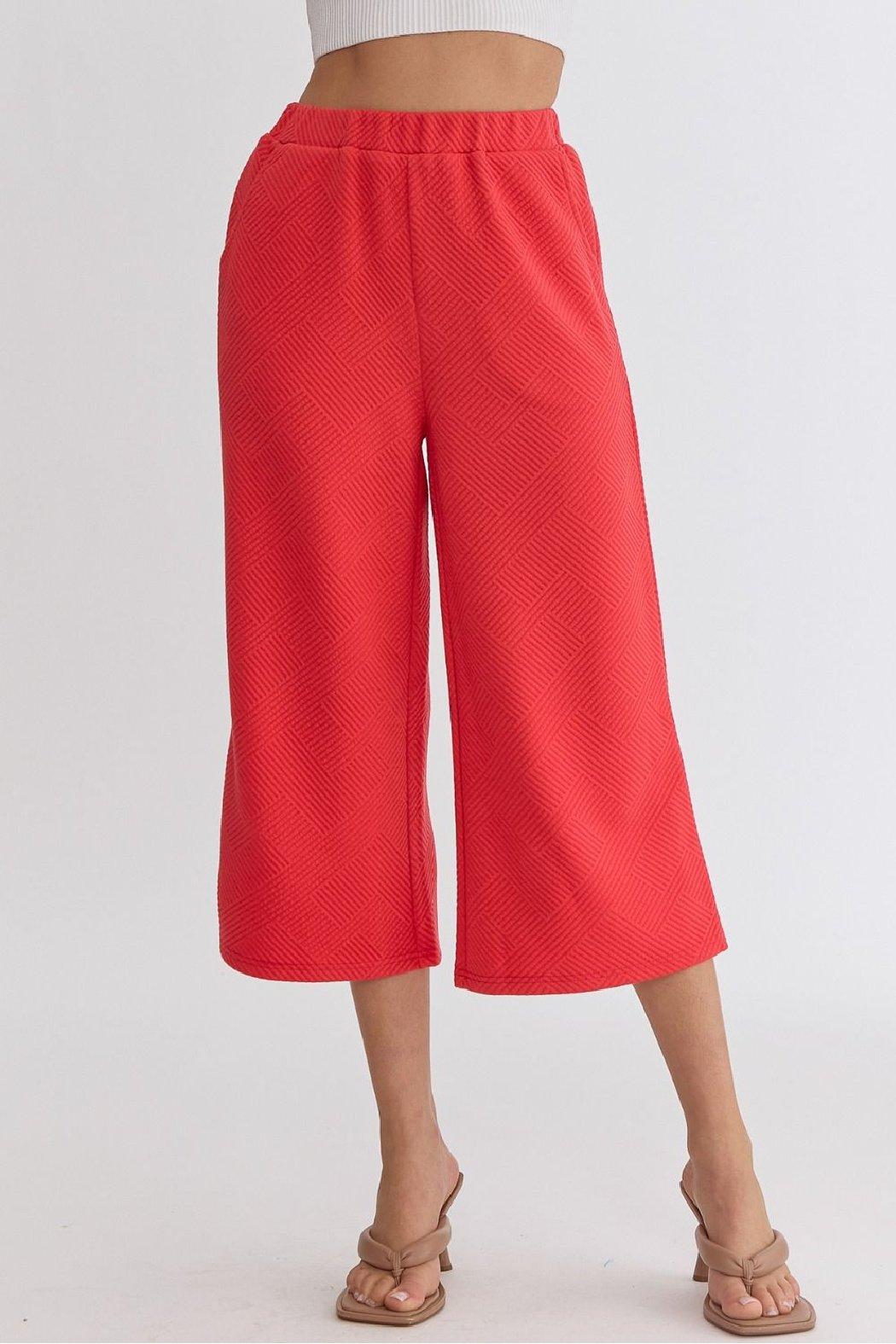 Textured Wideleg Pants Product Image