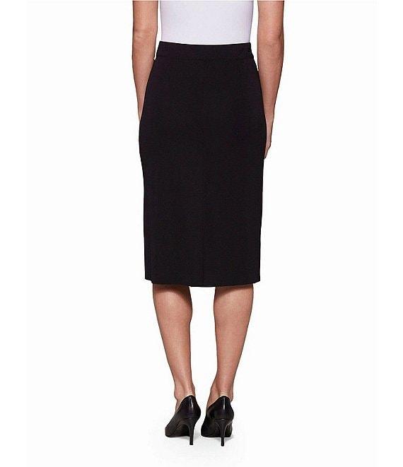 MISOOK Knit Elastic Waist Straight Midi Skirt Product Image