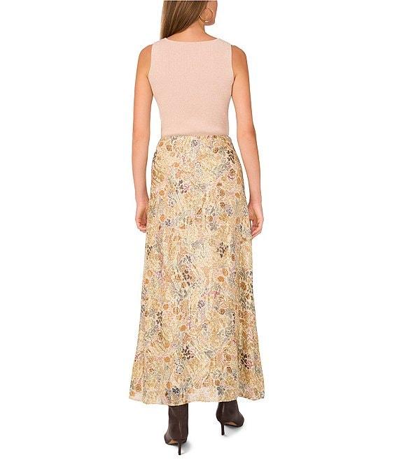 1. STATE Paisley Slip Maxi Skirt Product Image
