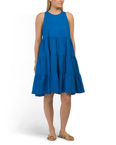 Tiered Linen Dress for Women | Cotton/Cotton Product Image