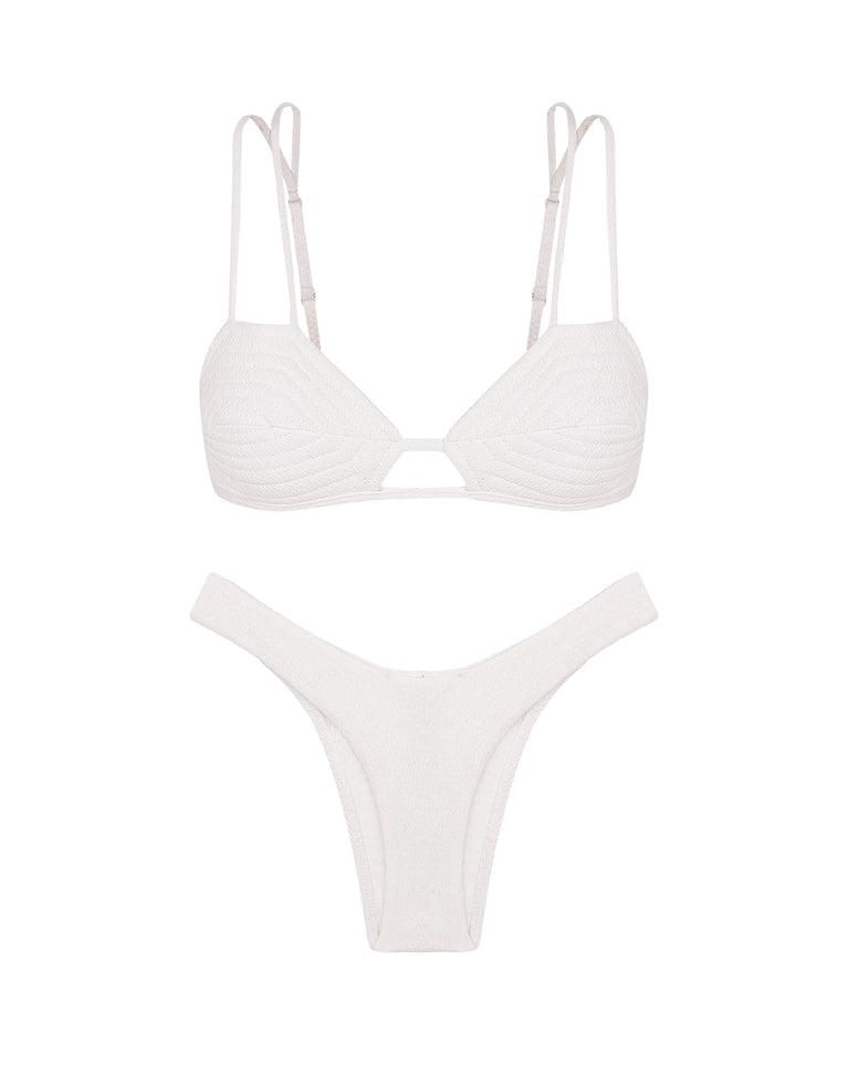 Firenze Esther Parallel Tri Top - White Product Image