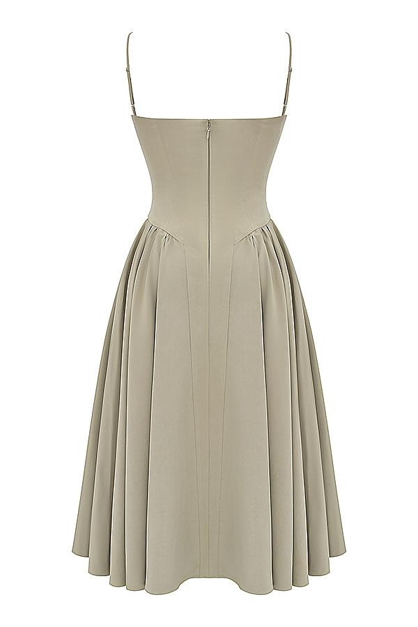 Samaria  taupe corset sundress Product Image