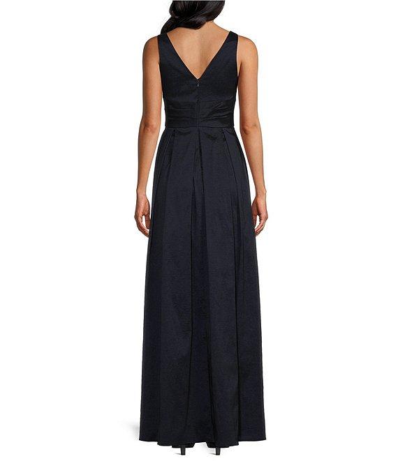 Alex Evenings Sleeveless V-Neck Stretch Taffeta A-Line Dress Product Image