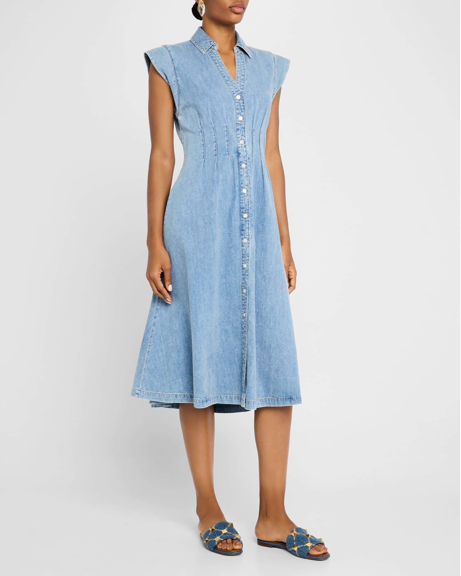 Ruben Button-Front Midi Dress Product Image