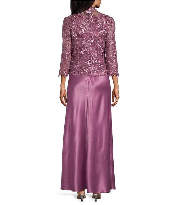 Alex Evenings Stretch Tulle Satin Jacket Dress Product Image