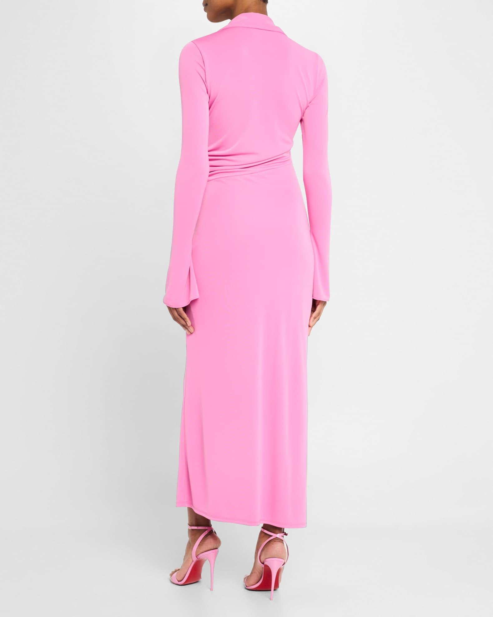 Fabia Gathered Long-Sleeve Dress Product Image