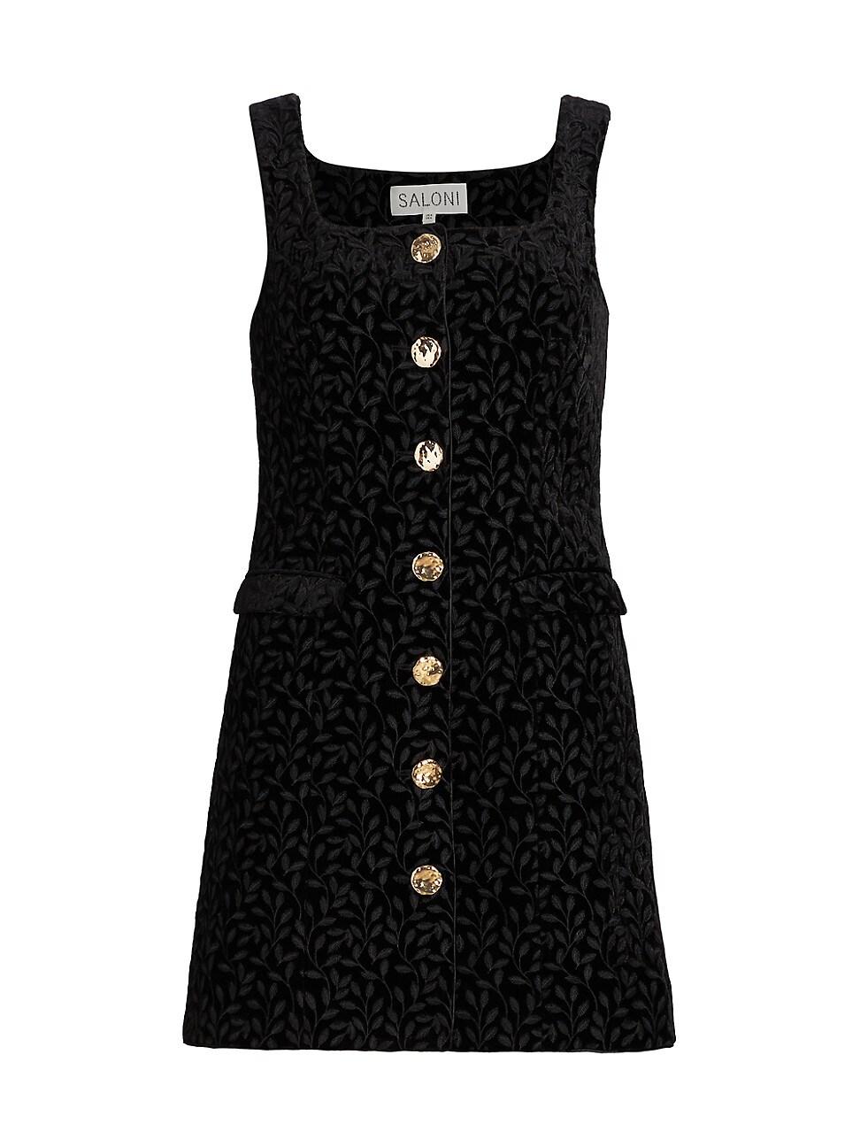 Womens Mika Floral Velvet Minidress Product Image