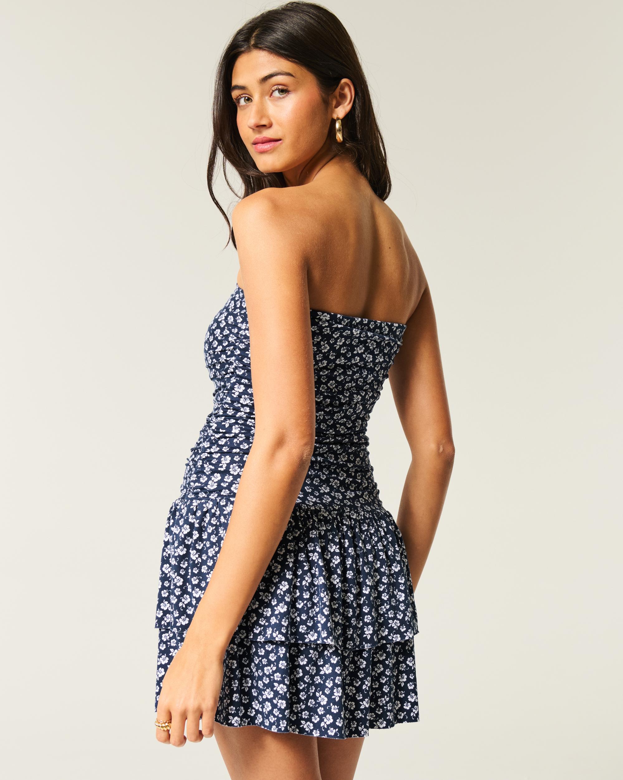 Strapless Knit Skort Dress Product Image