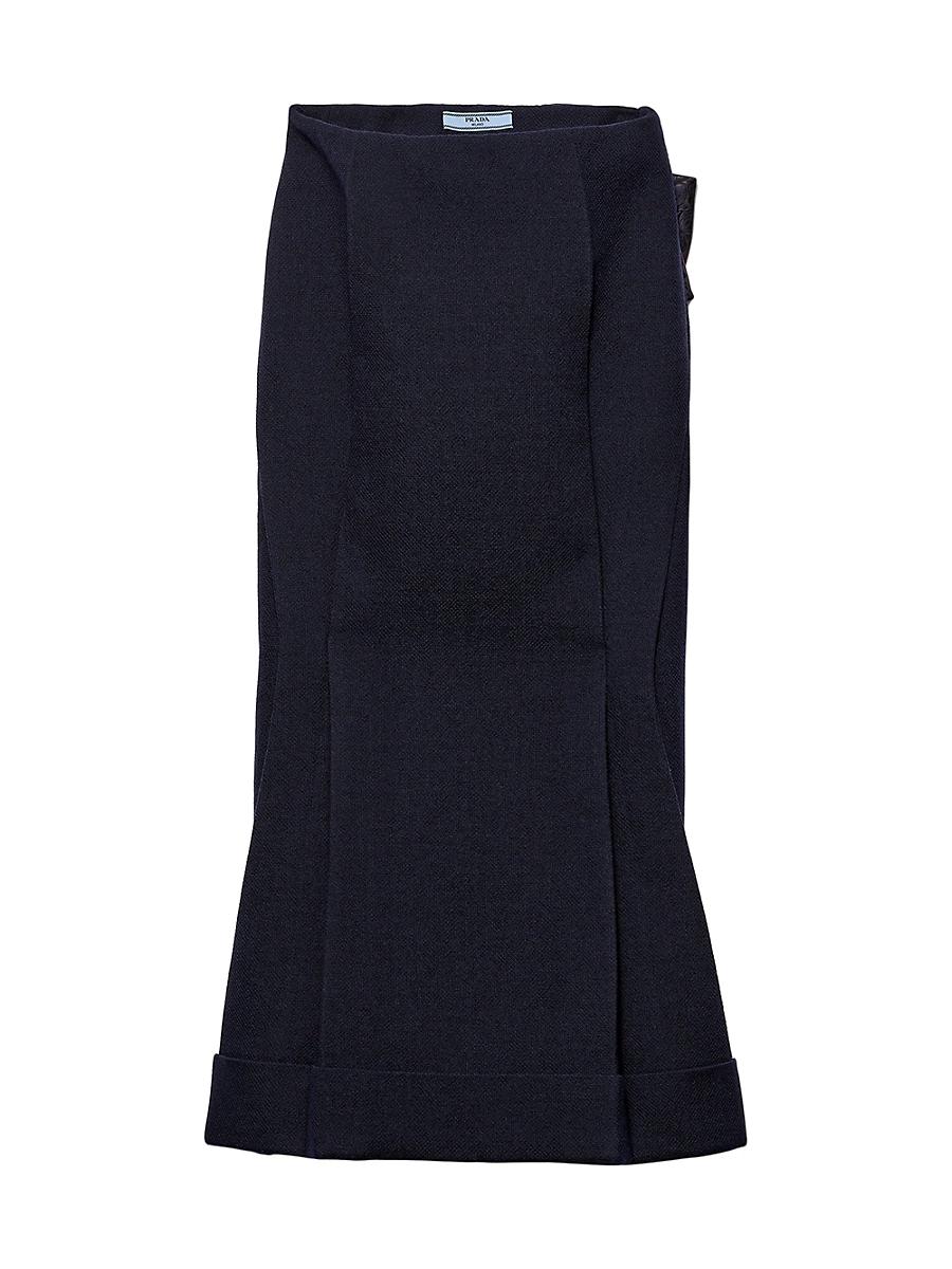 Womens Wool and Jacquard Skirt Product Image