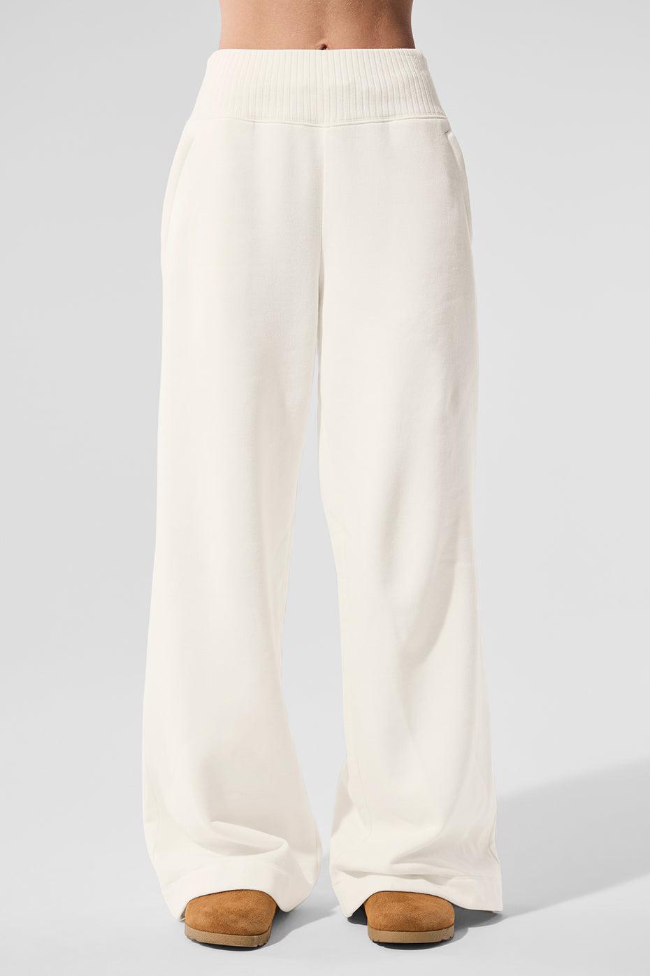 Serenity Wide Leg Sweatpant - Ivory Product Image