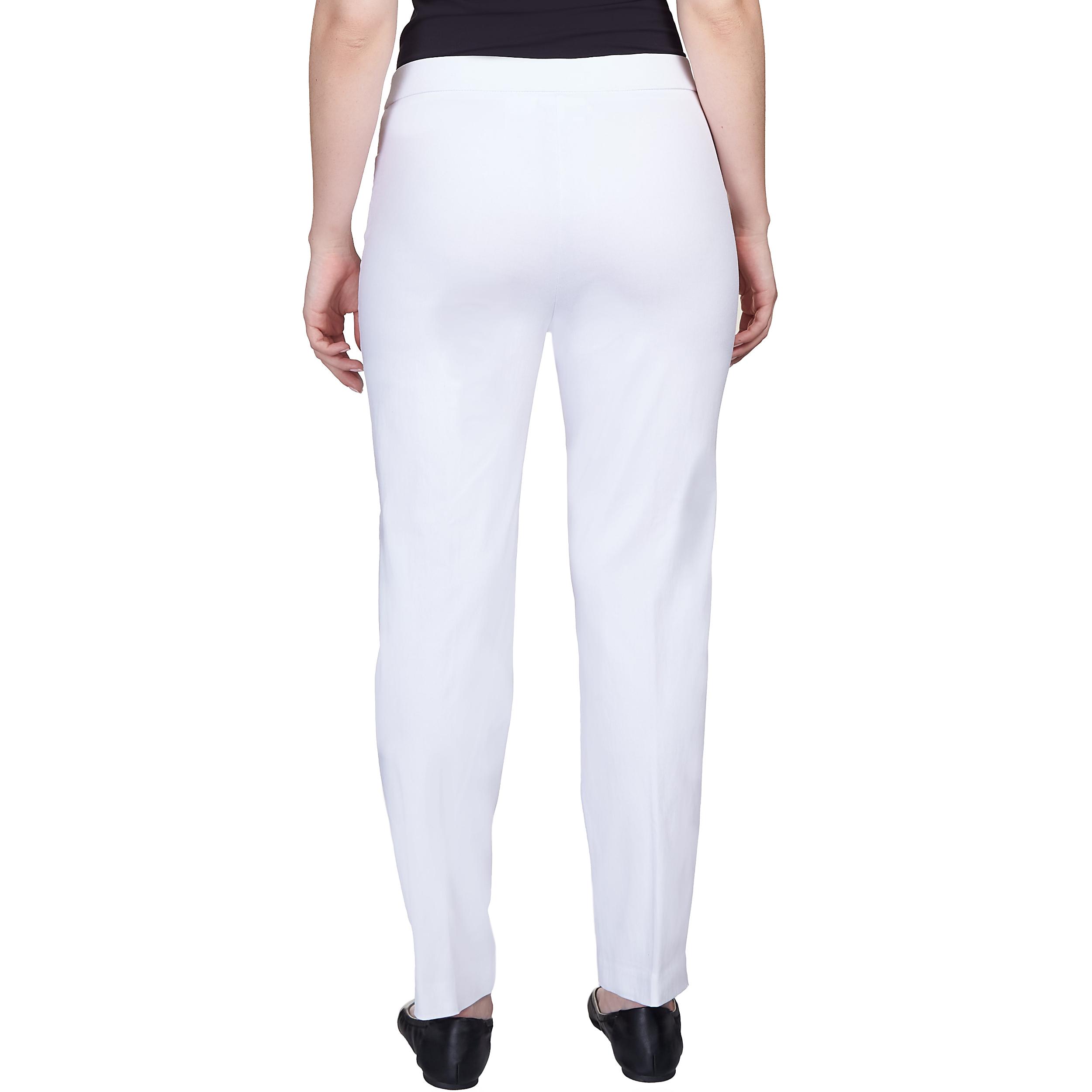 Alfred Dunner Petite Classic Allure Fit Proportioned Pant with Elastic Comfort Waistband Average Length Product Image