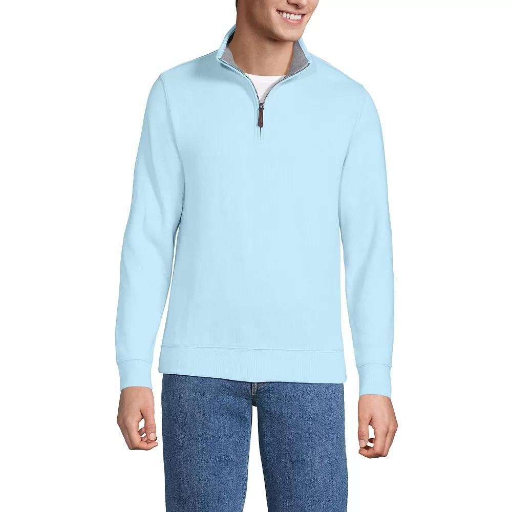 Big & Tall Lands' End Bedford Classic-Fit Ribbed Quarter-Zip Sweater, Men's,  Product Image
