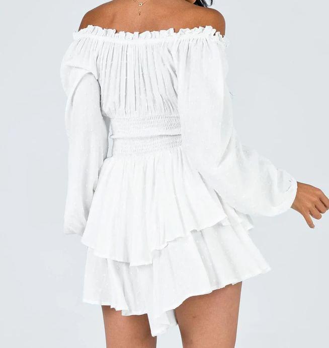 Long-Sleeve Off-Shoulder Romper Product Image
