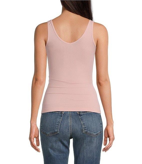 Modern Movement Solid Seamless Reversible Micro Knit Tank Product Image