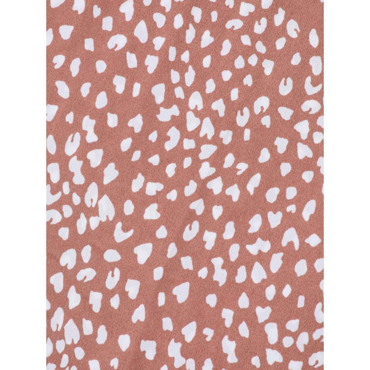 Plus Size Leopard Print Pockets Tiered Midi Dress Dirtypink Women V-neck Short sleeve Curvy BloomChic 18-20/2X Product Image