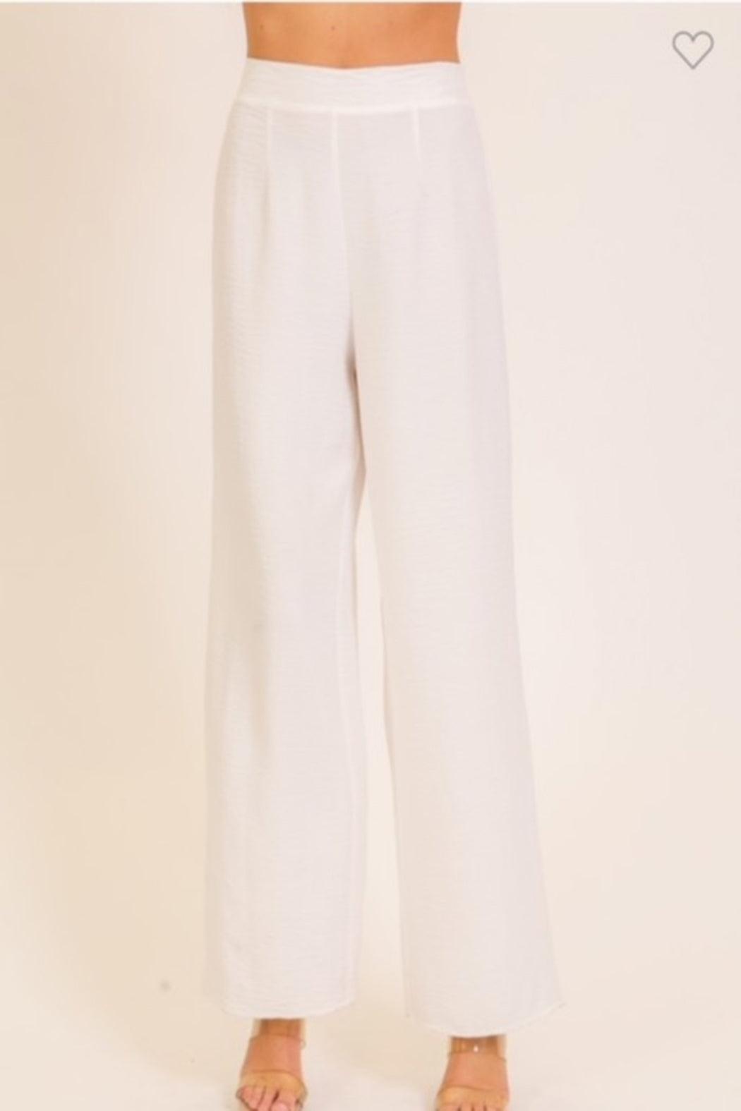 White Lightweight Pants Product Image