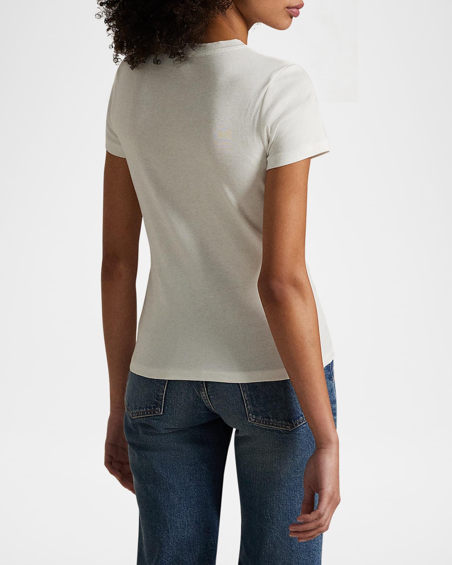 Slim Fit Ribbed Cotton Tee Product Image