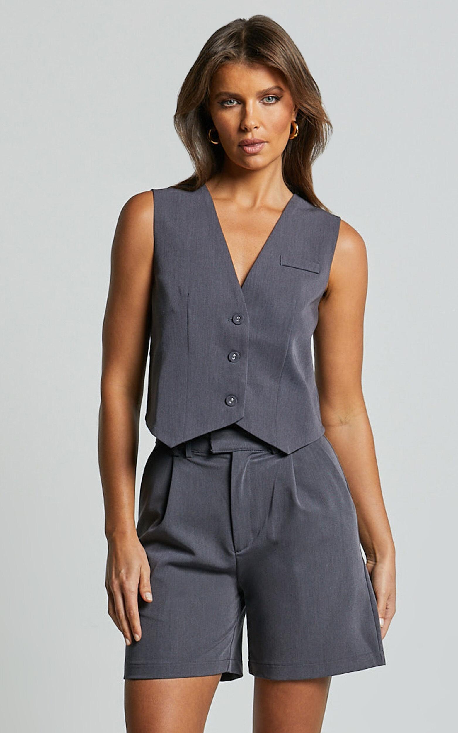 Lorcan Vest - Tailored Vest in Charcoal Product Image