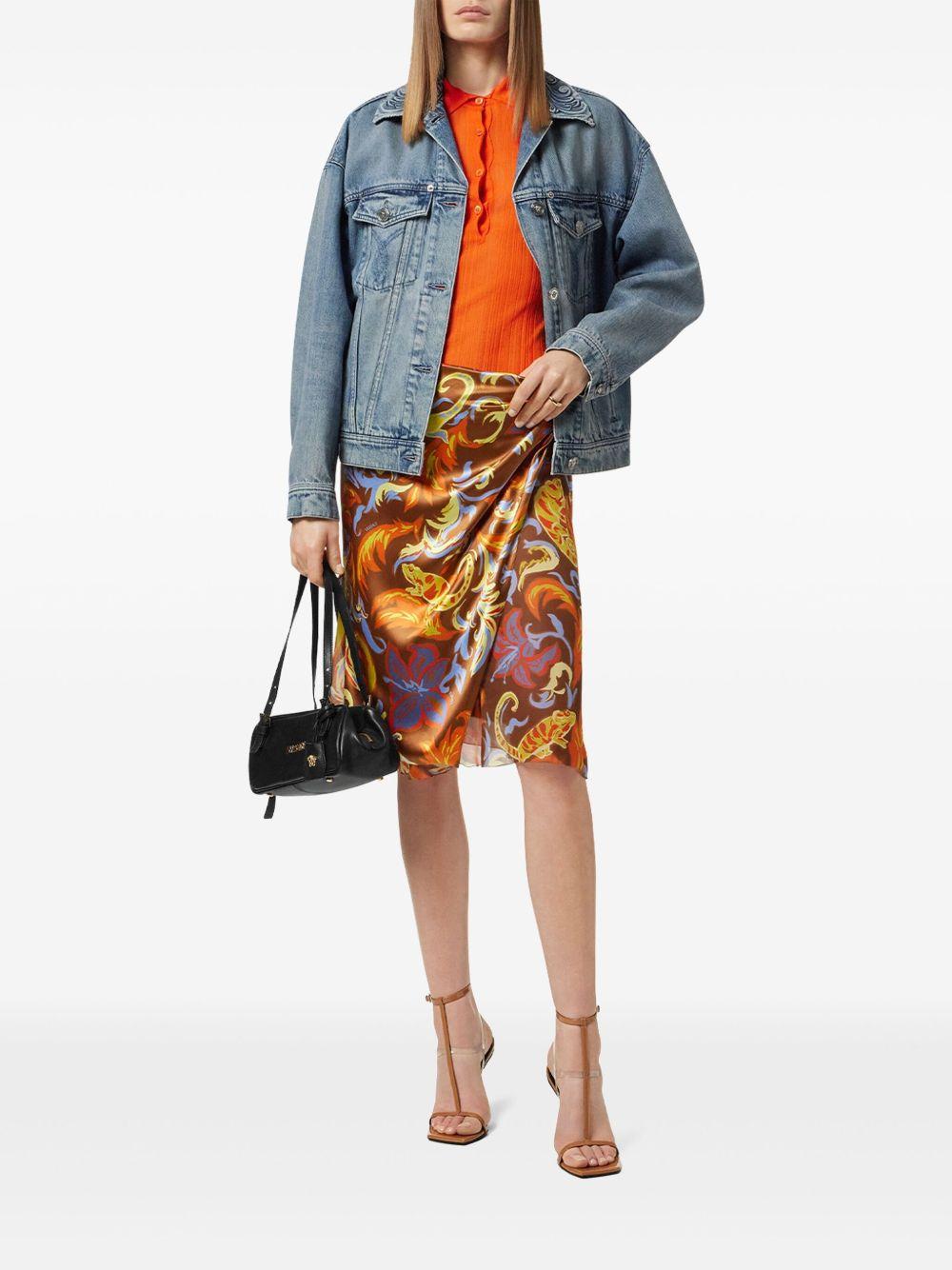 ribbed-knit polo shirt Product Image