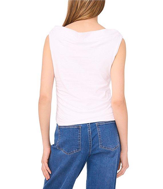 1. STATE Knit Boat Neck Sleeveless Ruched Top Product Image