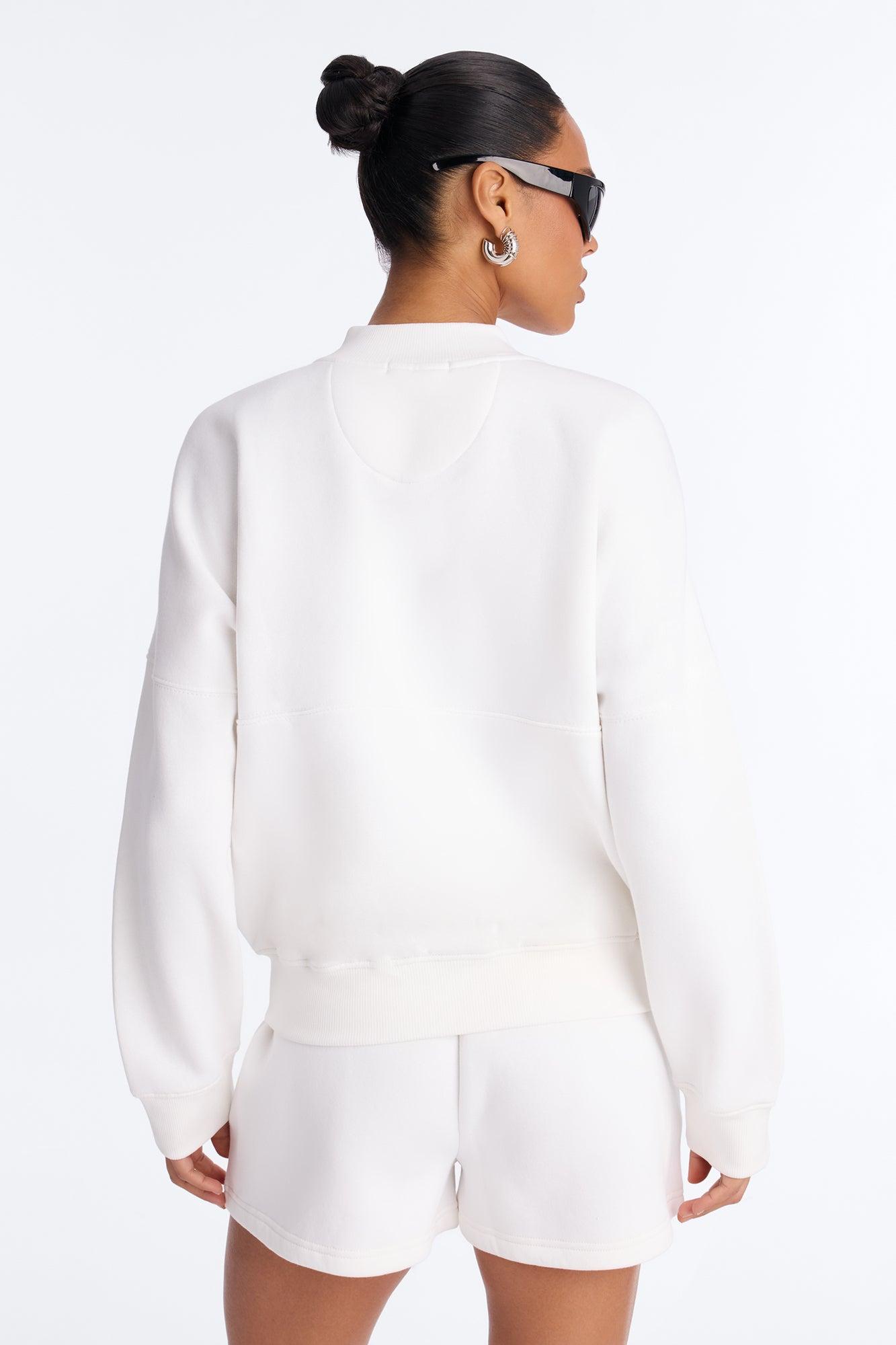 Stole My Ex Boyfriend's Bomber Jacket - White Female Product Image