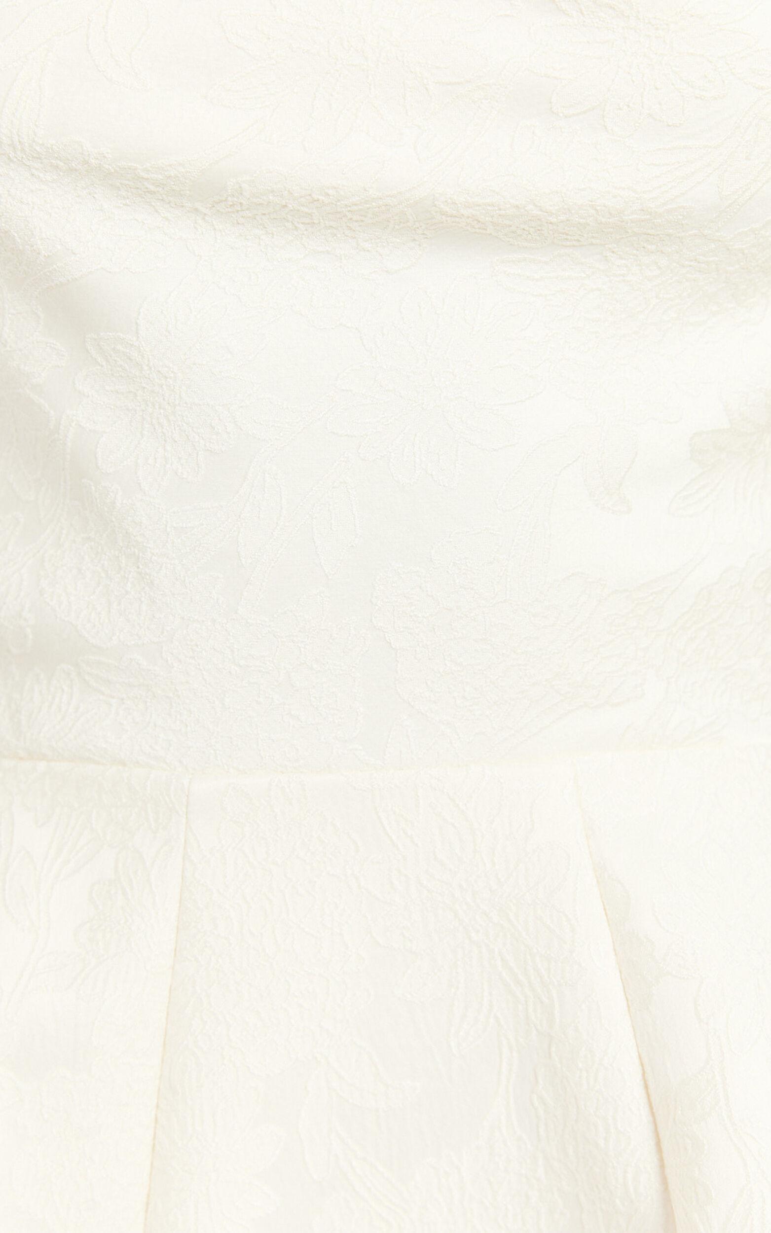 Giselle Playsuit - Cowl Neck Flare Skirt Playsuit in Cream Product Image