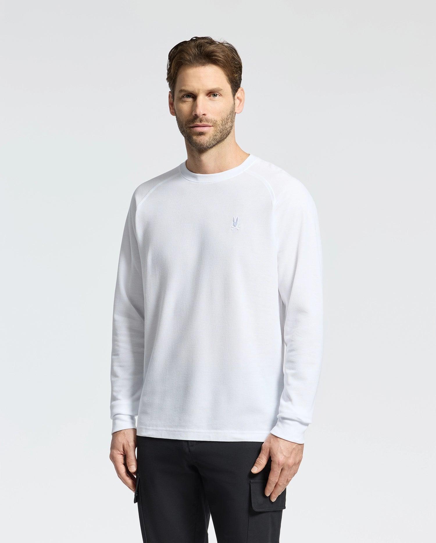 MENS TAYLOR PIQUE LONG SLEEVE TEE - B6T580F200 Male Product Image