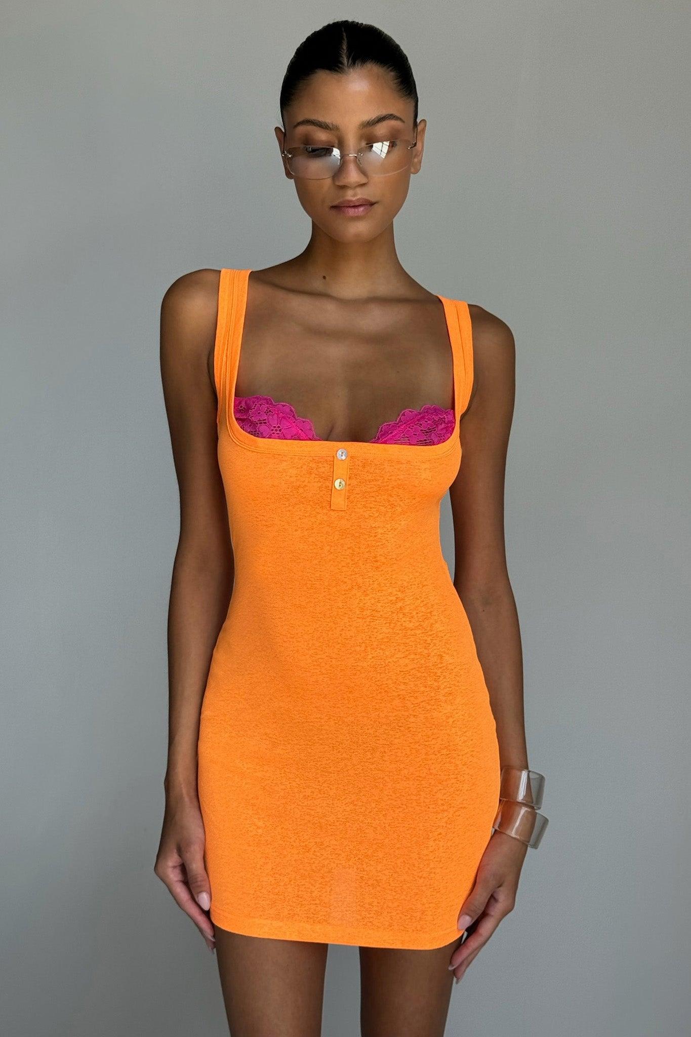 PIPPA MINI DRESS - ORANGE : APRICOT Product Image