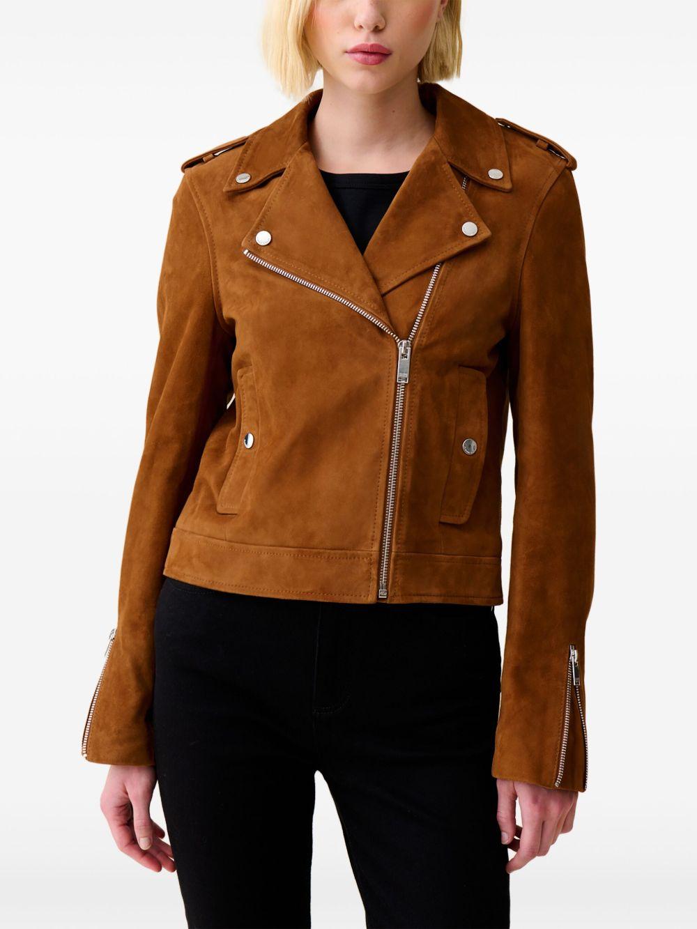 suede biker jacket Product Image
