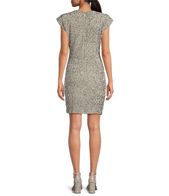 Layered With Love Tate Extended Shoulder Sequin Mini Dress Product Image