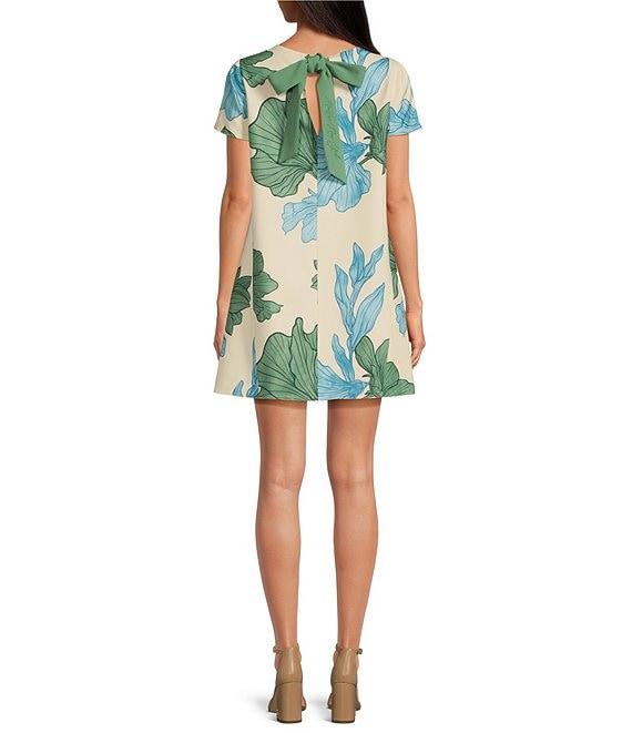Mestiza New York Cecily Convertible Floral Print Round Neck Short Sleeve A-Line Dress Product Image