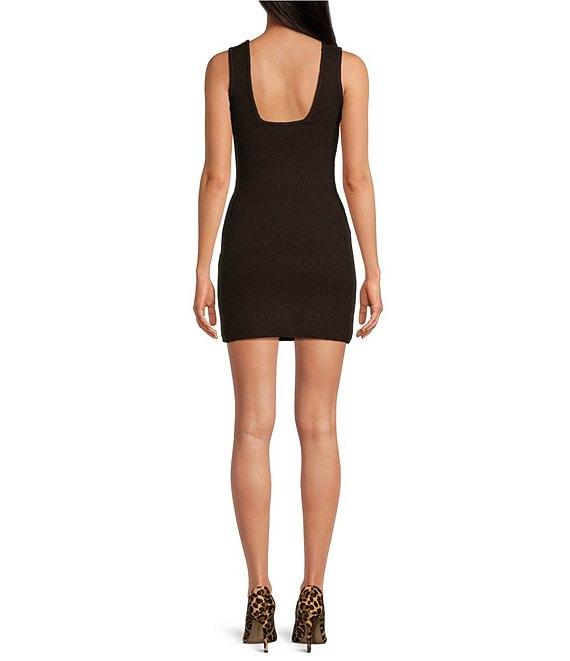 Gianni Bini Matilda Wool Blend Knit Ribbed Scoop Neck Bodycon Tank Mini Dress Product Image