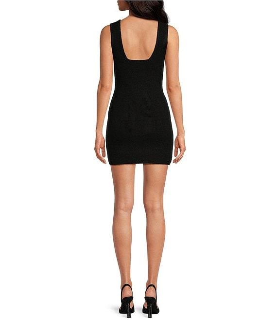 Gianni Bini Matilda Wool Blend Knit Ribbed Scoop Neck Bodycon Tank Mini Dress Product Image