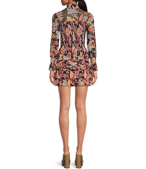 C&V Chelsea & Violet Floral Printed Coordinating Mesh Skirt Product Image