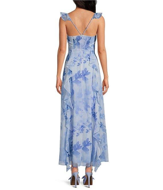 Gianni Bini x Shea Leigh Mills Bre Floral Printed Georgette Ruffle Maxi Dress Product Image
