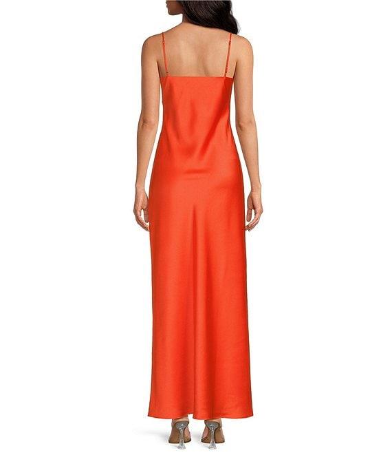 Gianni Bini Diana Satin Slip Sweethear Neck Dress Product Image