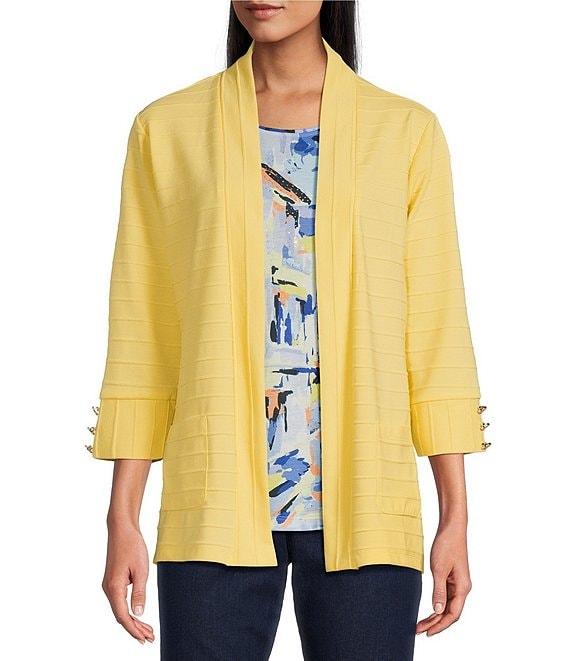 Allison Daley 3/4 Sleeve Open Front Patch Pocket Cardigan Product Image