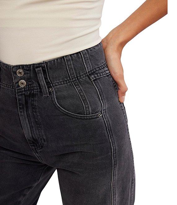 Free People We The Free Aster Straight Leg Denim High Rise Jeans Product Image