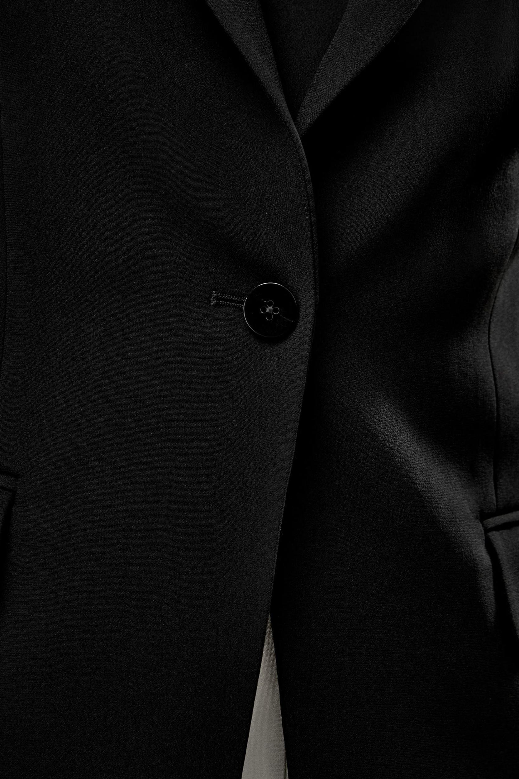 LILYSILK Black Silk Blazer - for Women - Black Mulberry Silk - Wardrobe Must-Have Tailored Silk Tops 14 Product Image