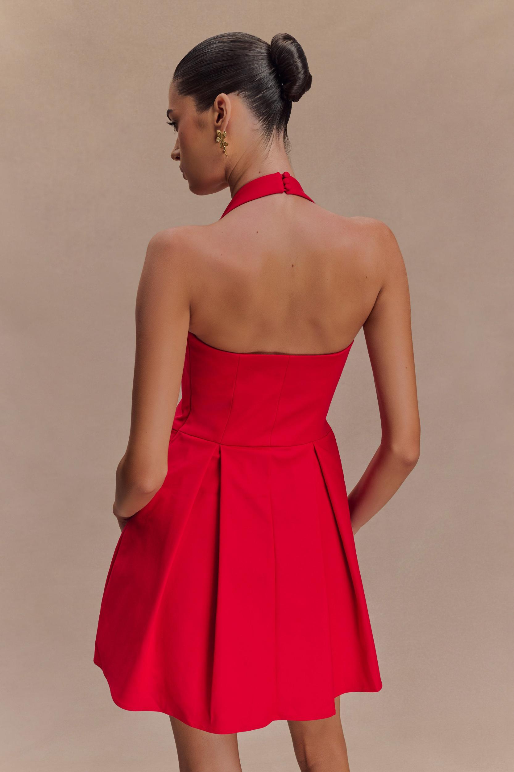 Julia Halter Mini Dress - Red Product Image