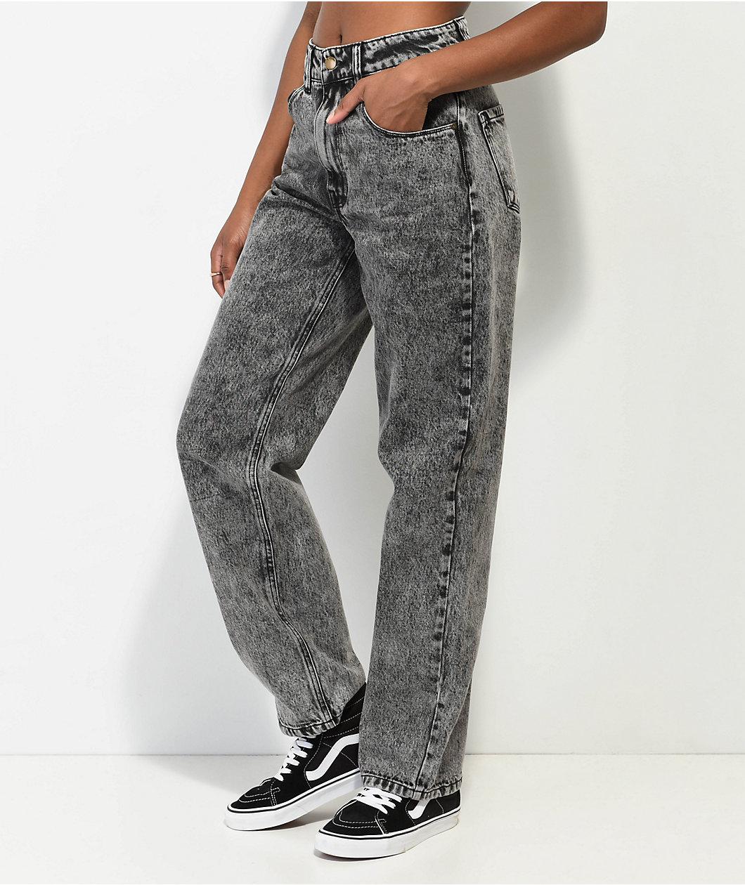 Empyre Tori Black Acid Wash Skate Jeans Product Image