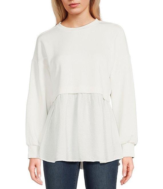 I.N. San Francisco Long Sleeve Two-fer Tunic Top Product Image