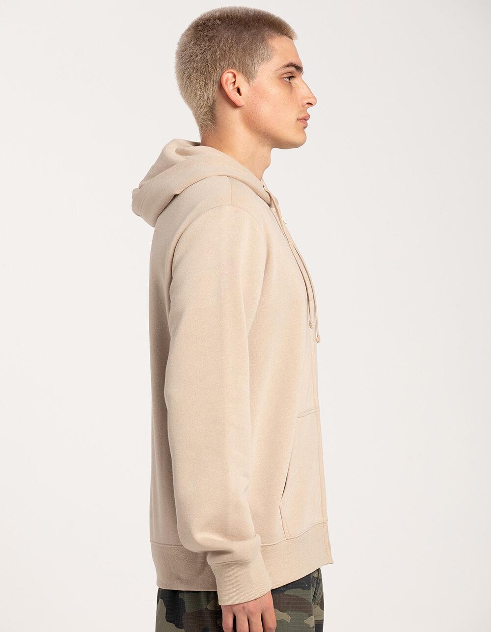 RSQ Mens Full Zip Fleece Hoodie - KHAKI Product Image