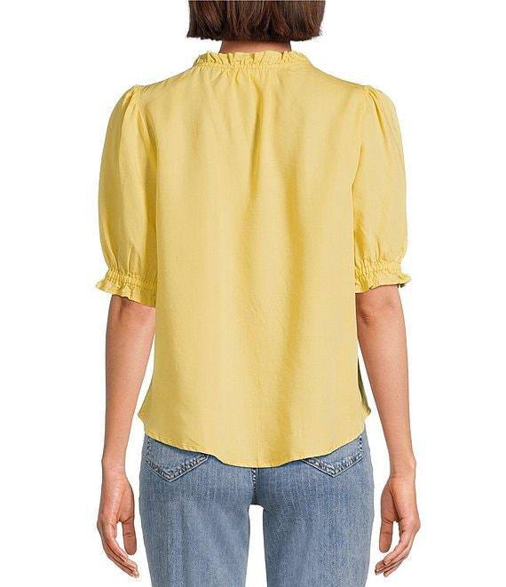 Nurture Petite Size Elbow Sleeve V-Neck Top Product Image