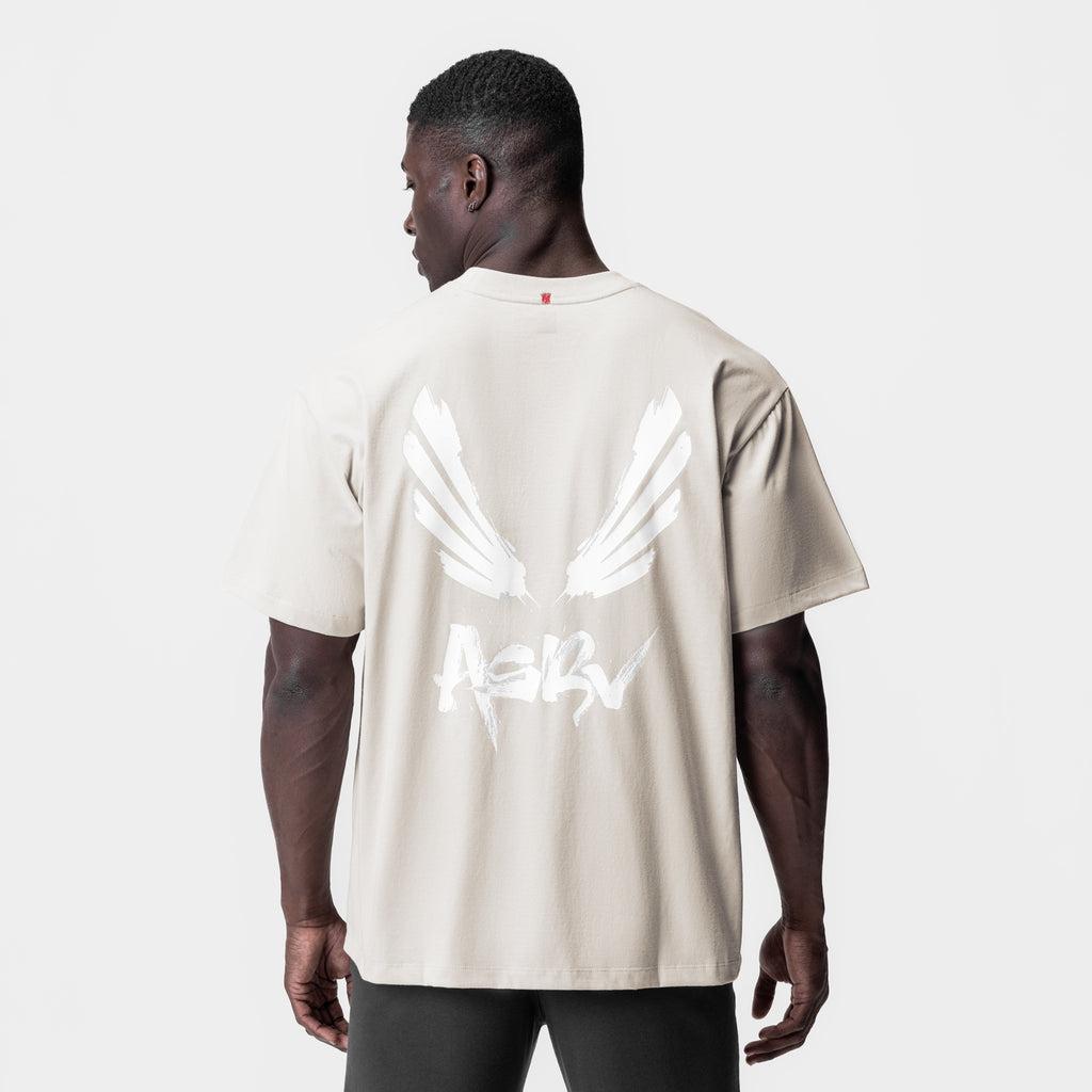 0797. Tech Essential™ Relaxed Tee - Stone/White "Brush Wings/ASRV" Product Image