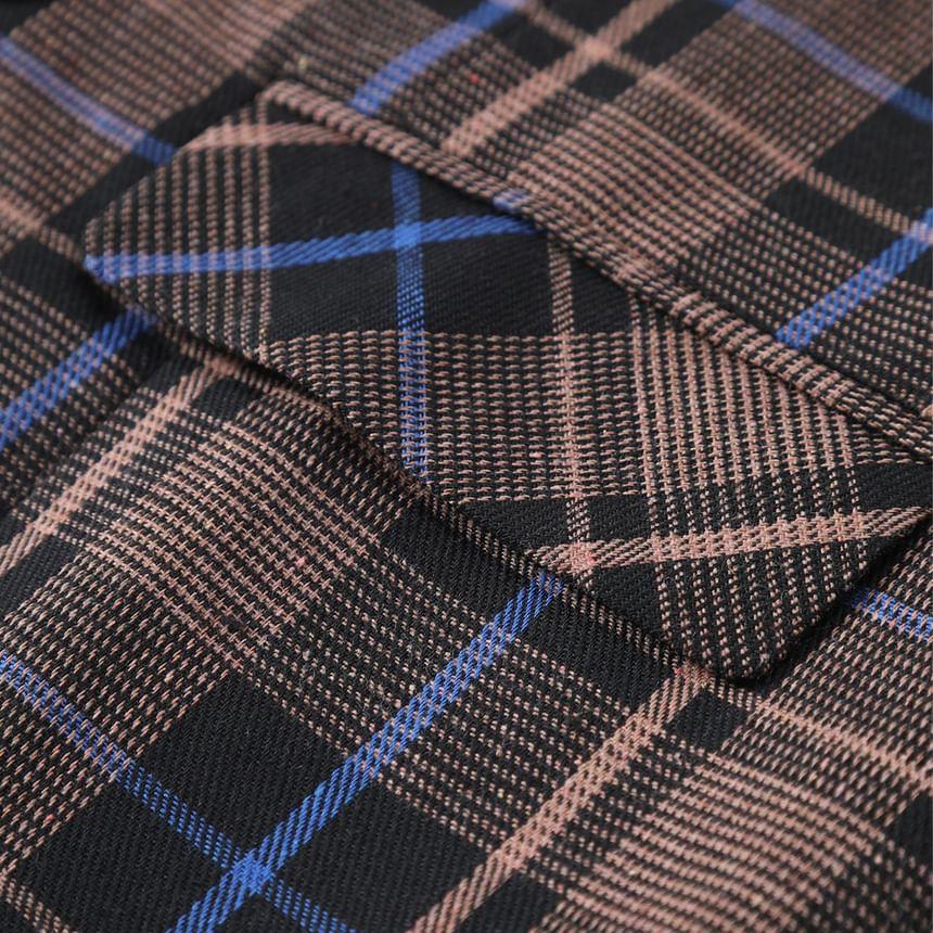 Shawl Lapel Patterned Double Breasted Vest Product Image