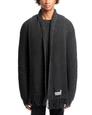 Wool Blend Sweater with Integrated Scarf  Product Image