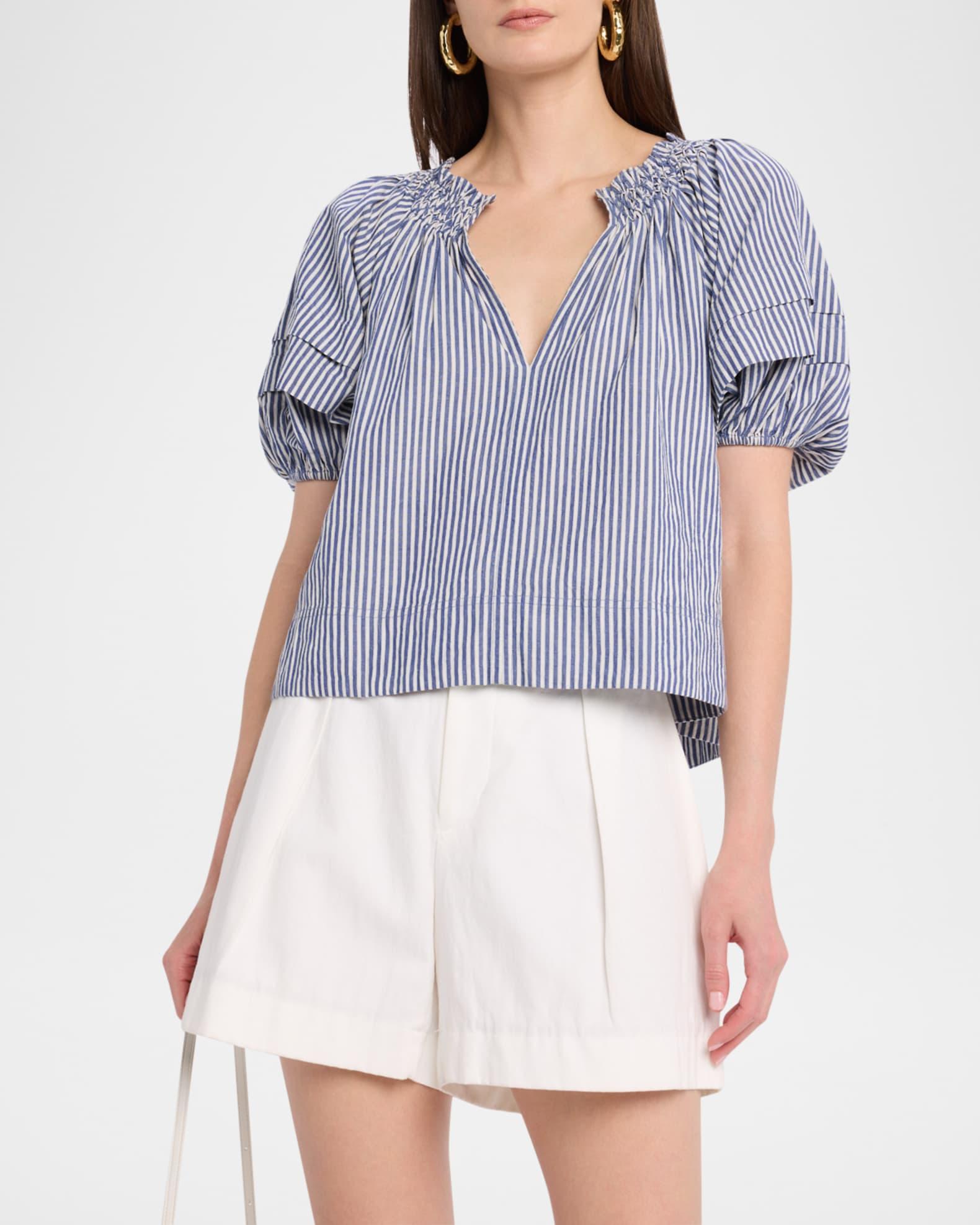 Caminitas Striped Puff-Sleeve Top Product Image