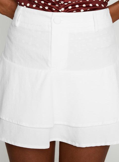 Boderek Mini Skirt White Product Image