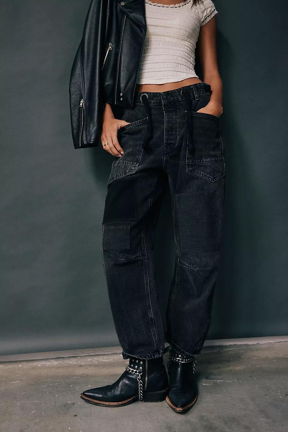 Free People Moxie Pull-On Barrel Jeans Product Image